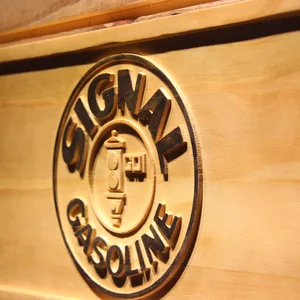 Signal Gasoline Wood Sign
