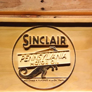 Sinclair Motor Oil Wood Sign
