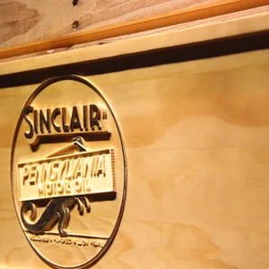 Sinclair Motor Oil Wood Sign