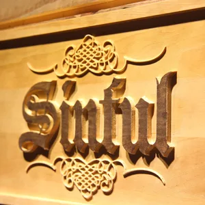 Sinful Wood Sign