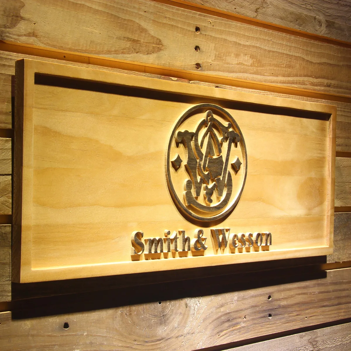 Smith & Wesson Wood Sign