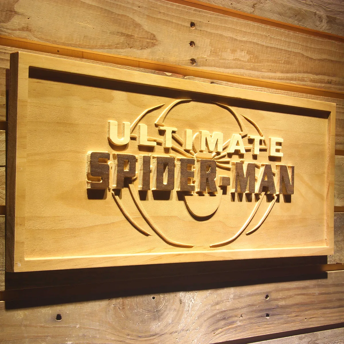 Spider-Man Ultimate Wood Sign