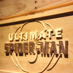 Spider-Man Ultimate Wood Sign