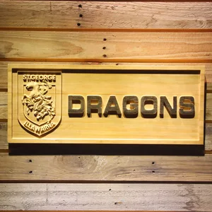 St. George Illawarra Dragons Wood Sign