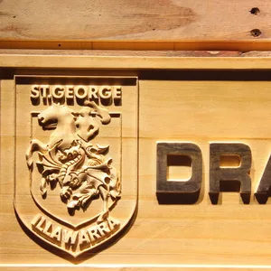 St. George Illawarra Dragons Wood Sign