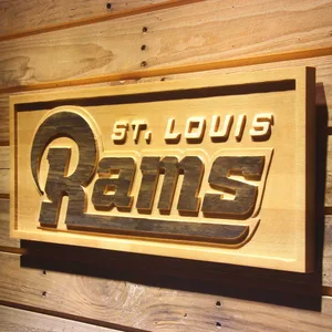 St Louis Rams 2000-2015 Text Wood Sign - Legacy Edition