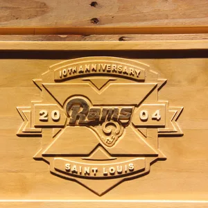 St Louis Rams St. Louis Rams 10th Anniversary Logo Wood Sign - Legacy Edition
