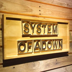 System Of A Down Wood Sign