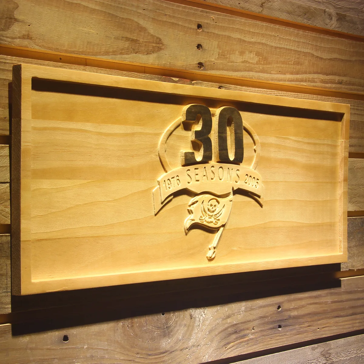 Tampa Bay Buccaneers 30th Anniversary Logo Wood Sign - Legacy Edition