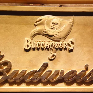 Tampa Bay Buccaneers Budweiser Wood Sign