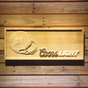 Tampa Bay Buccaneers Coors Light Helmet Wood Sign