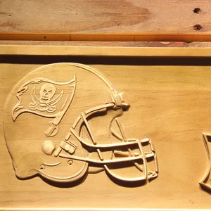 Tampa Bay Buccaneers Helmet Wood Sign