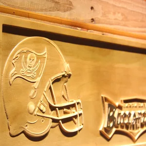 Tampa Bay Buccaneers Helmet Wood Sign
