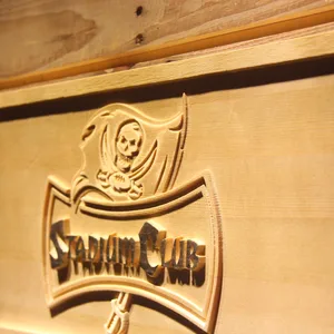 Tampa Bay Buccaneers Stadium Club Wood Sign - Legacy Edition