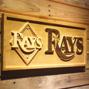 Tampa Bay Rays 3 Wood Sign