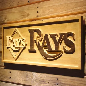 Tampa Bay Rays 3 Wood Sign