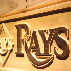Tampa Bay Rays 3 Wood Sign