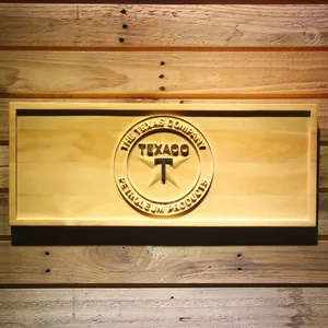 Texaco The Texas Company Wood Sign