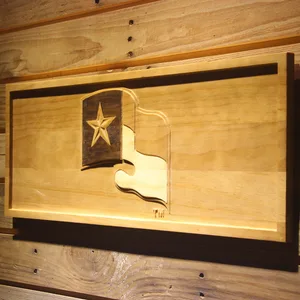 Texas Rangers Flag Wood Sign