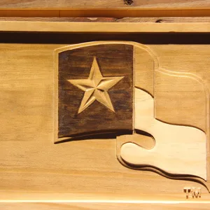 Texas Rangers Flag Wood Sign