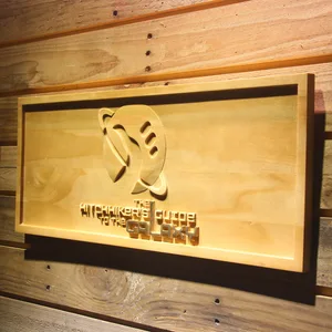 The Hitchhiker's Guide To The Galaxy Wood Sign