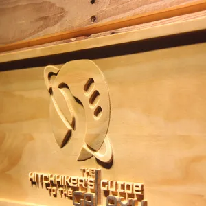 The Hitchhiker's Guide To The Galaxy Wood Sign