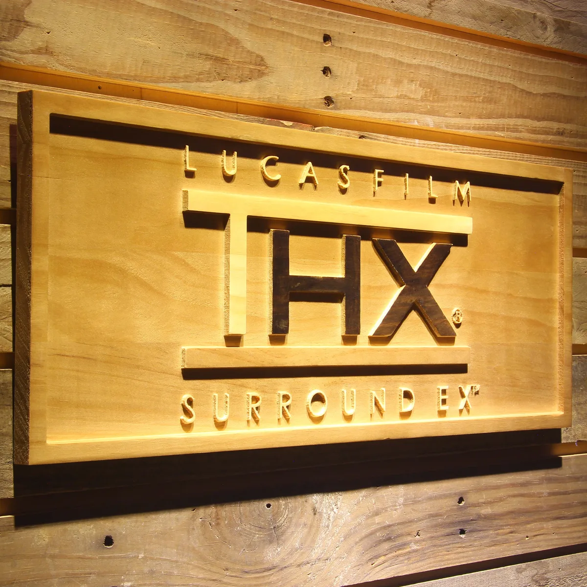 THX Surround EX Wood Sign