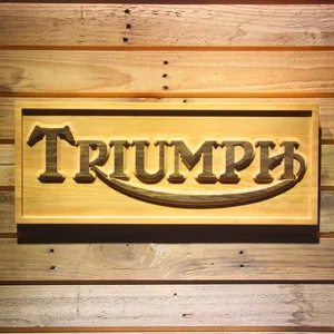 Triumph Old Logo Wood Sign