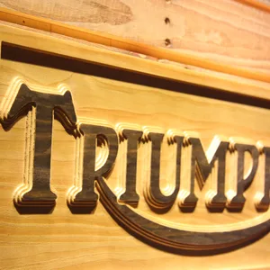 Triumph Old Logo Wood Sign
