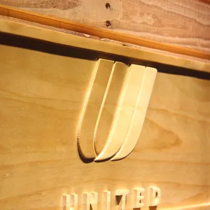 United Airlines Tulip Logo Wood Sign