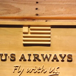 US Airways Fly With US Wood Sign