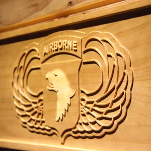 US Army 101st Airborne Division Wings Wood Sign