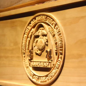 US Marine Corps 3rd Battalion 24th Marines Wood Sign