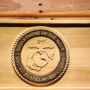 US Marine Corps Wood Sign