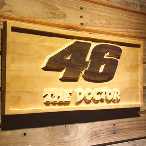 Valentino Rossi 46 The Doctor Wood Sign