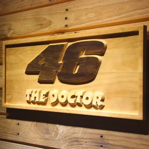 Valentino Rossi 46 The Doctor Wood Sign