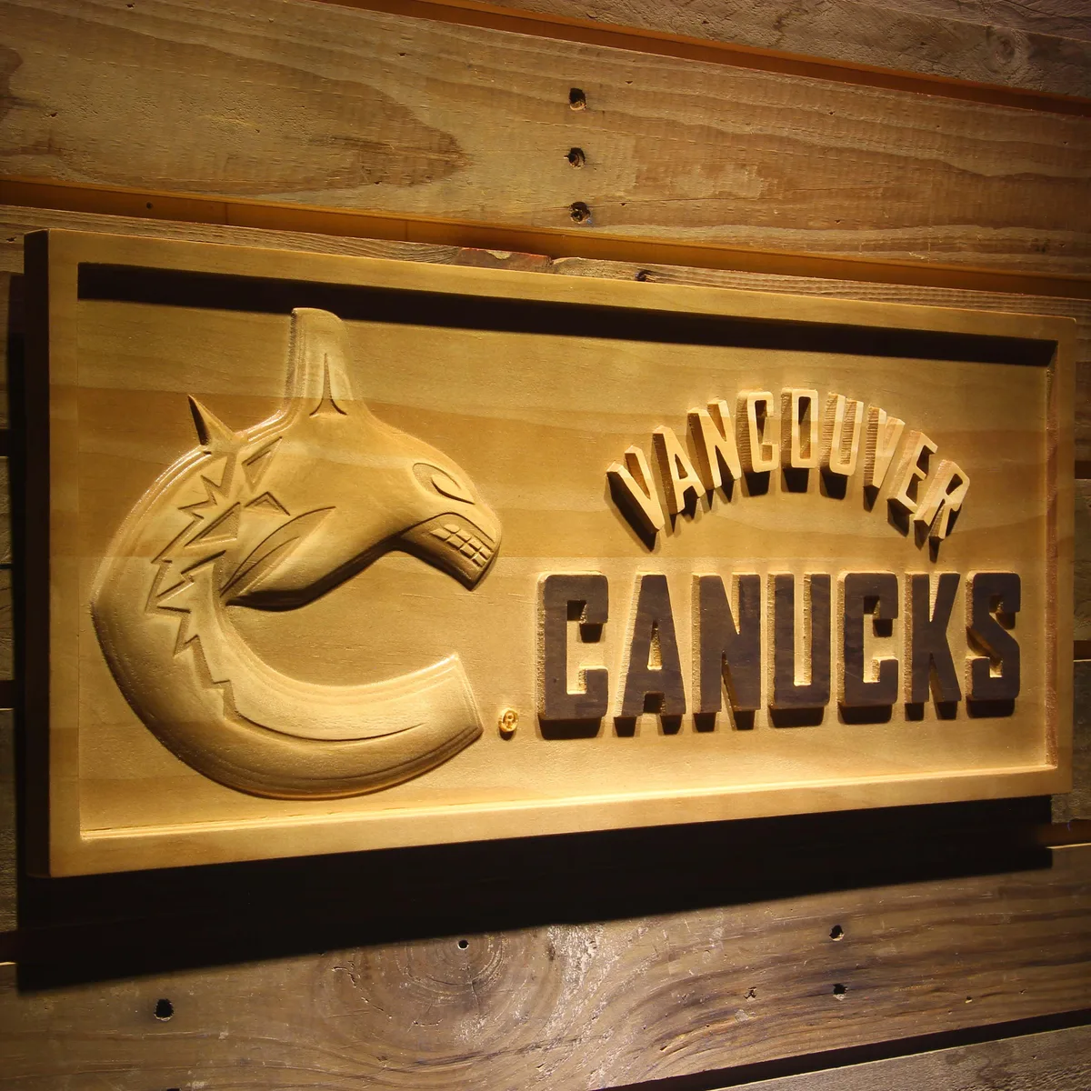 Vancouver Canucks Wood Sign