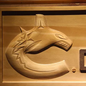 Vancouver Canucks Wood Sign