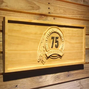 Washington Football Team 75th Anniversary Logo Wood Sign - Legacy Edition