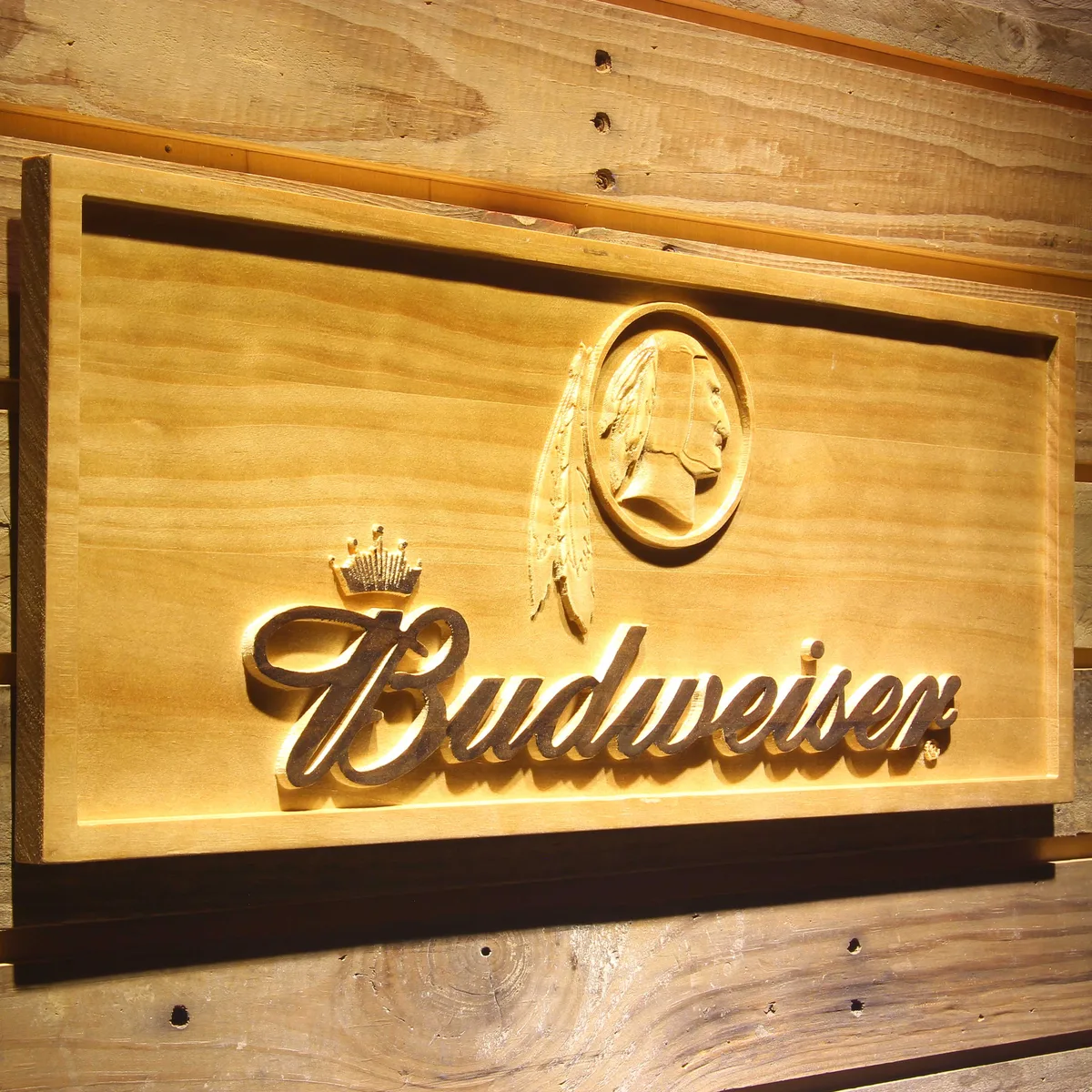 Washington Football Team Budweiser Wood Sign