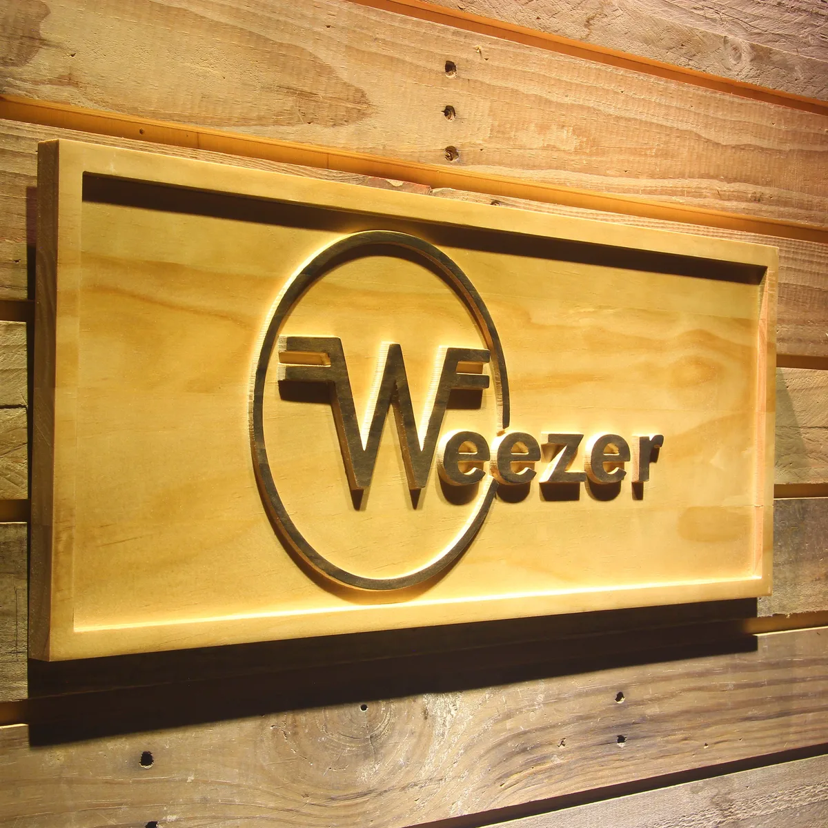 Weezer Wood Sign