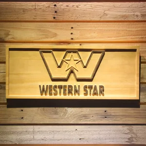 Western Star Wood Sign