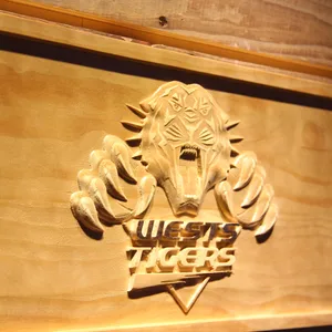 Wests Tigers Wood Sign