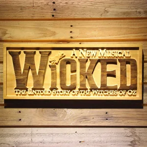 Wicked The Musical Wood Sign