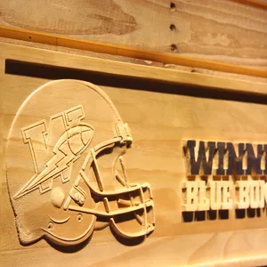 Winnipeg Blue Bombers Helmet Wood Sign - Legacy Edition
