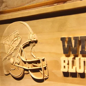 Winnipeg Blue Bombers Helmet Wood Sign - Legacy Edition