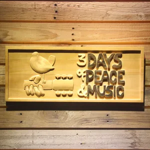 Woodstock Festival 1969 Wood Sign