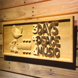 Woodstock Festival 1969 Wood Sign
