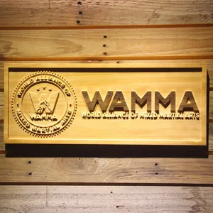 World Alliance of Mixed Martial Arts WAMMA Wood Sign