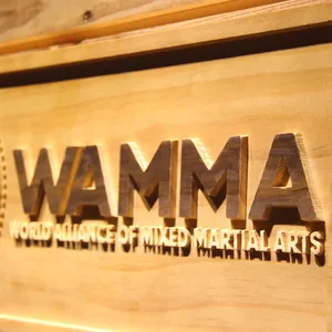 World Alliance of Mixed Martial Arts WAMMA Wood Sign